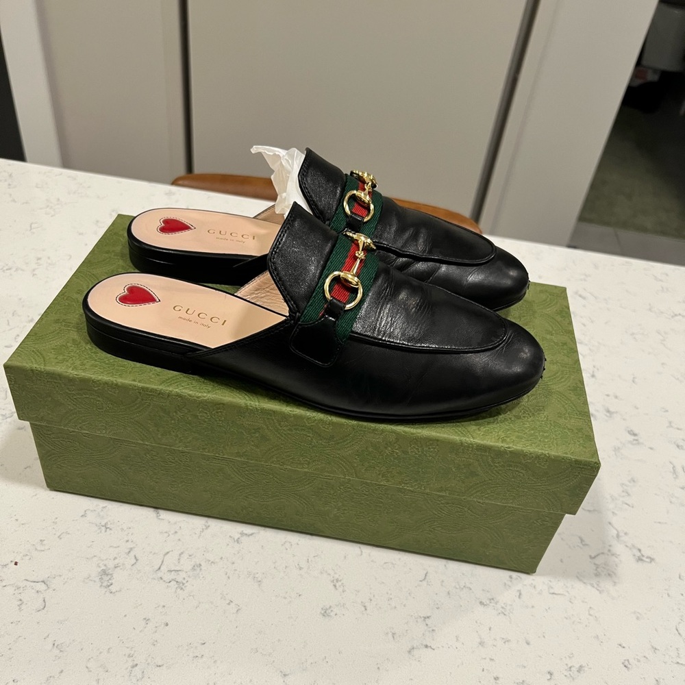 Gucci Women’s Princeton Leather Slipper - Size 37.5 (7.5 US)